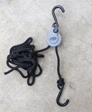 XRT 1/4" Rope Lock, 8', Black - Moved By Bikes (MBB)